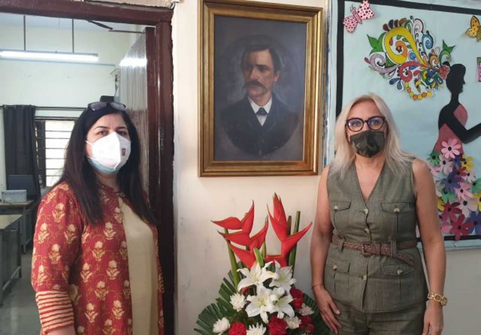A Portrait of Rakovski Presented at the School "G. S. Rakovski” in the City of Delhi, India