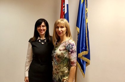 Среща на посланик Таня Димитрова с министъра на науката и  образованието на Хърватия Блаженка Дивяк