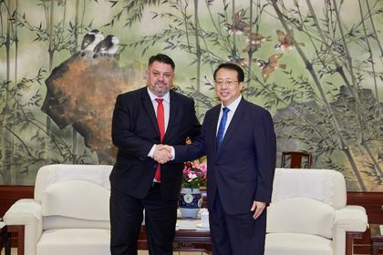 保加利亚副总理阿塔纳斯.扎菲罗夫与上海市长龚正举行会谈