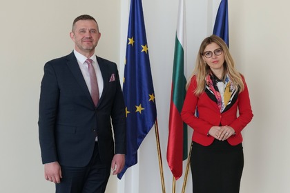 Заместник-министър Велислава Петрова прие посланика на Латвия Едгарс Бондарс